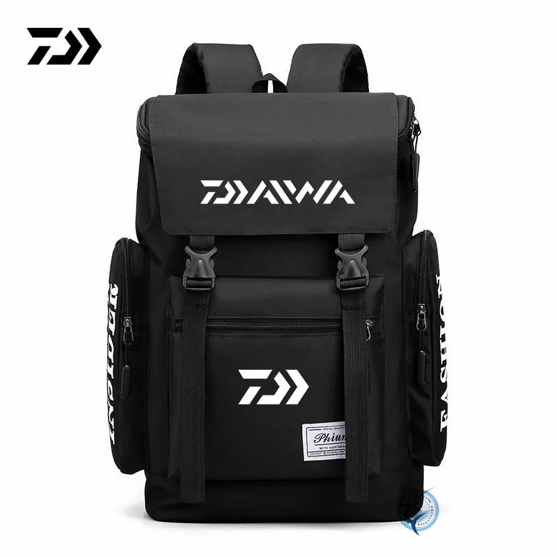 Daiwa Men's Outdoor Fishing Storage Backpack Camping Backpack Laptop Bag Men's and Women's Leisure Large-capacity Backpack