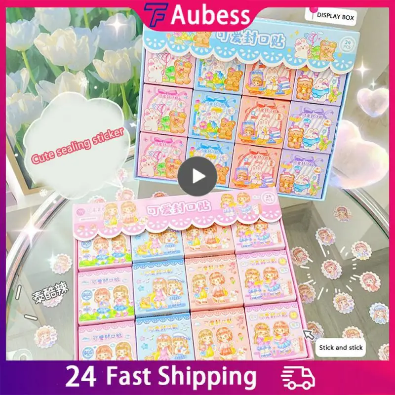

Мультяшные милые наклейки, уплотнительные наклейки, наклейка с узором, наклейка, креативное украшение, материал для блокнота, водонепроницаемая наклейка