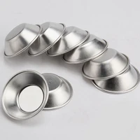10 pcs reusable silver stainless steel cupcake egg tart mold cookie pudding mould nonstick cake egg baking mold pastry tools