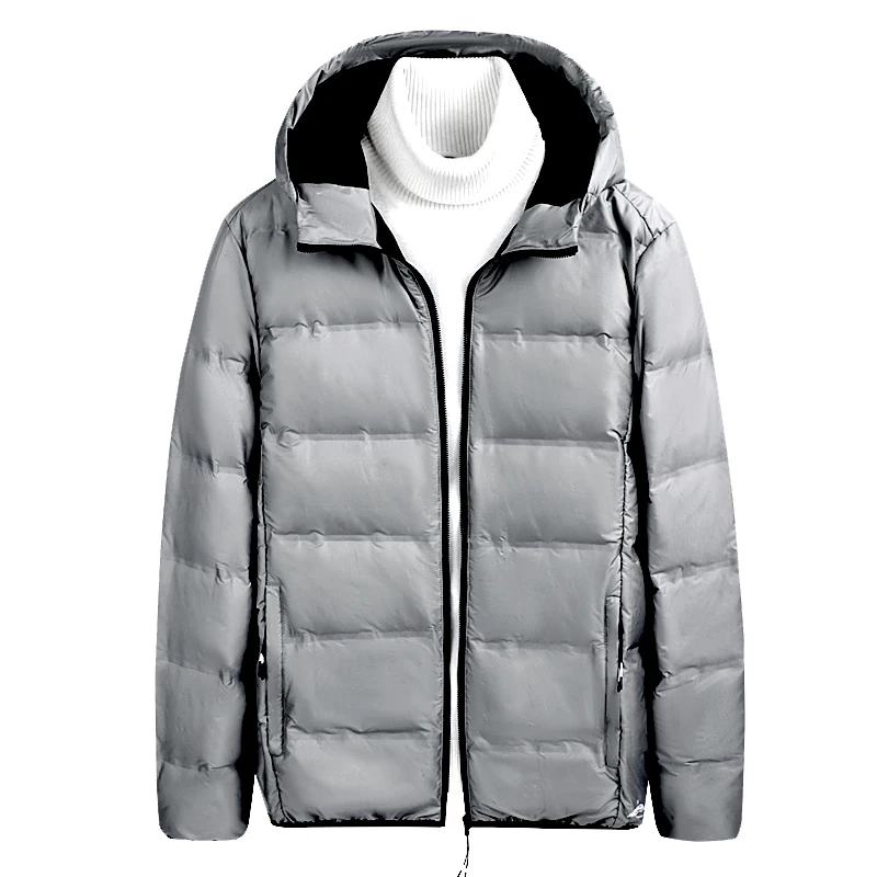 Down Jacket Men 90% White Duck Down Lightweight  Warm Hooded Cardigan Coat&Jackets L-8XL Large Size Waterproof Clothing for Men