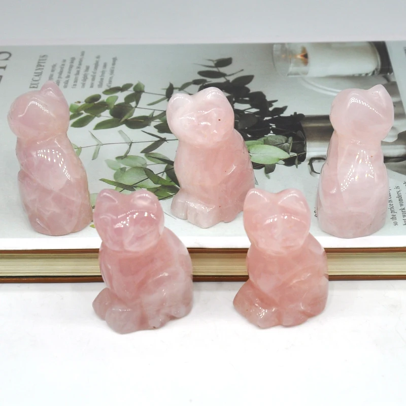 10 шт./компл. статуэтка с натуральными камнями в виде животного Исцеляющие