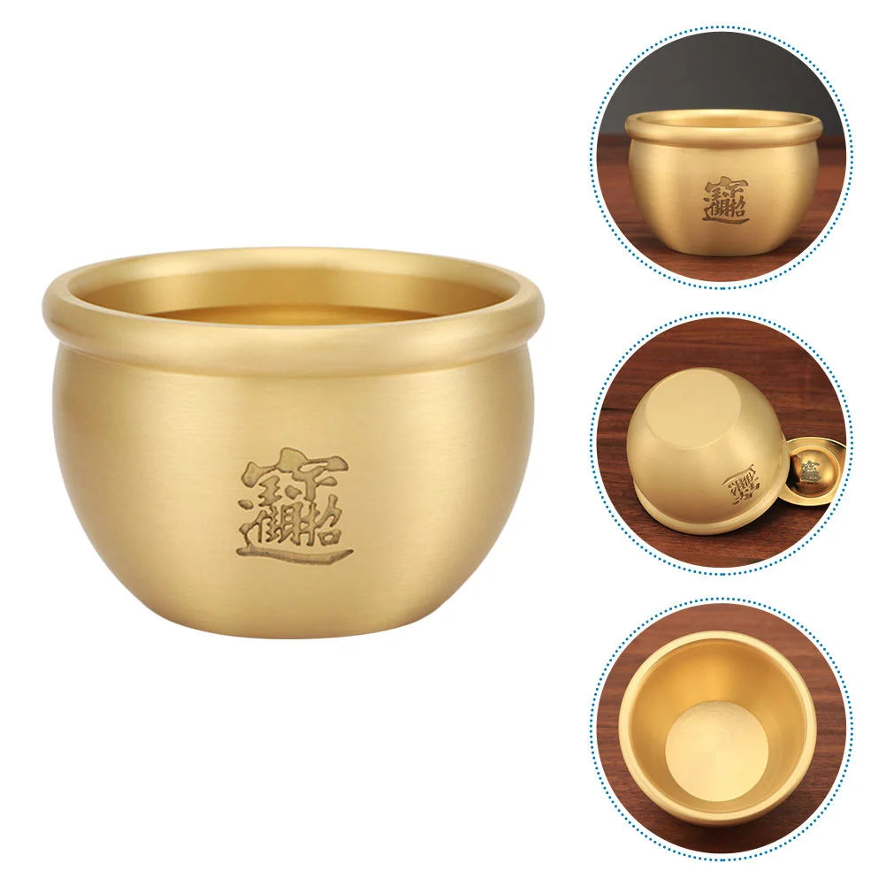

Bowl Ashtray Wealth Ash Copper Treasure Feng Cup Shui Holder Traydecoration Buddah Chineseporsperity Fengshui Cigar Decorhome