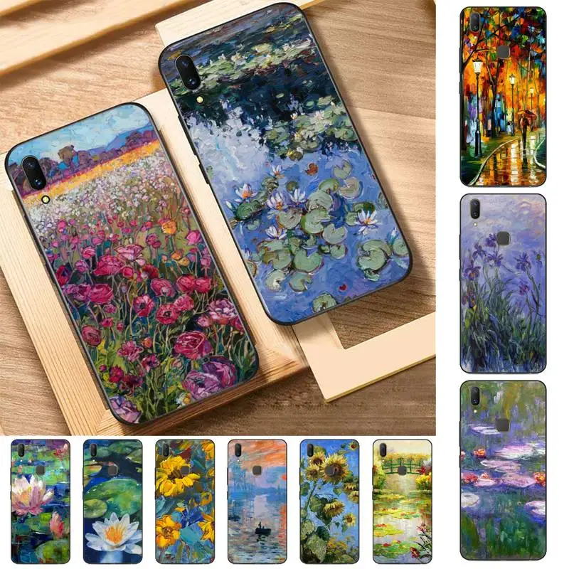 

Monet Oil Painting Phone Case for Vivo Y91C Y11 17 19 17 67 81 Oppo A9 2020 Realme c3