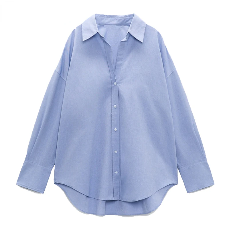 

2022 Women Spring Fashion Solid Single Breasted Blouses Vintage Lapel Collar Long Sleeve Office Lady Female Shirt Chic Top