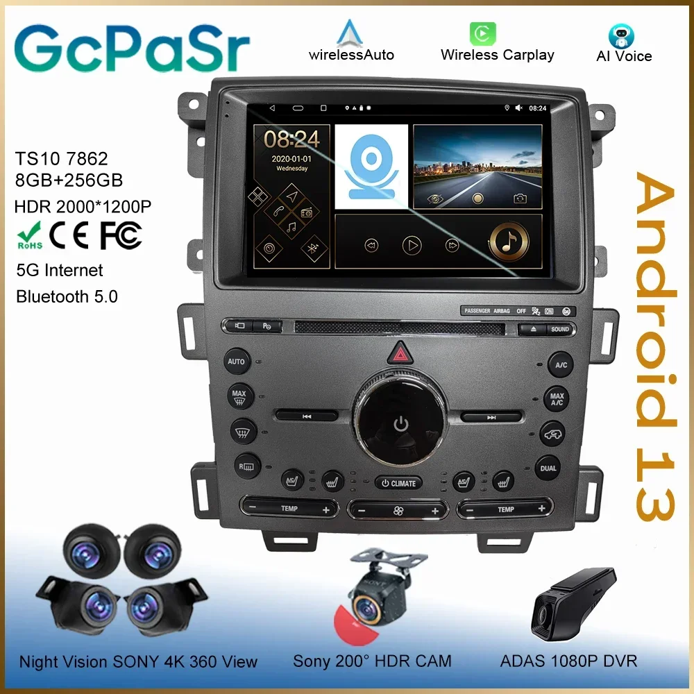 Android 13 для Ford Mondeo 2 2013 - 2018 Автомобильный мультимедийный Carplay Стерео Радио