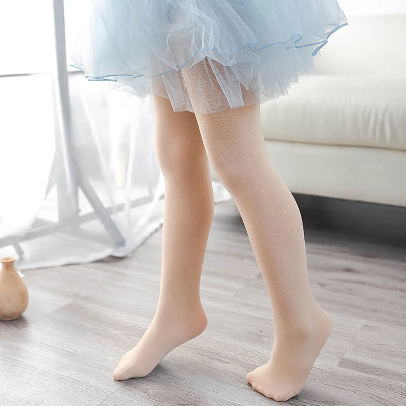 

Children's Dance Socks Spring And Summer Girls Pantyhose White Solid Color Velvet Practice Ballet Socks Baby Leggings Socks