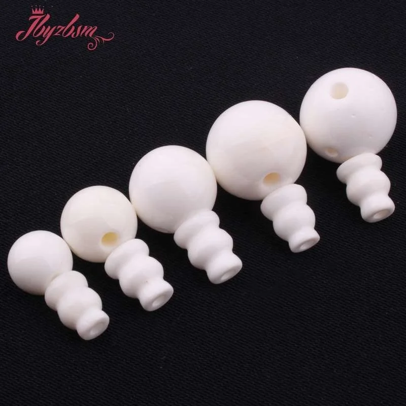 

Natural White Shell Round&5x7mm Taper Beads Tibet Guru For DIY Nectlace Bracelet Jewelry Making 1 Set 8/10/12/16mm Free Shipping