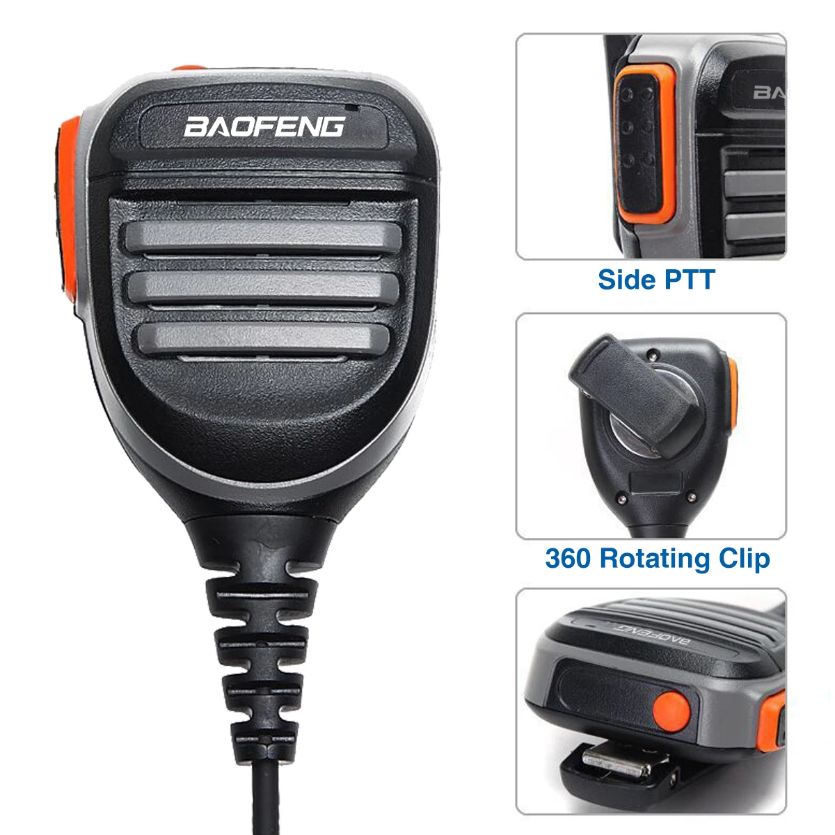 BAOFENG водонепроницаемый микрофон для BaoFeng UV-5R UV-82 Plus 780 Водонепроницаемая рация
