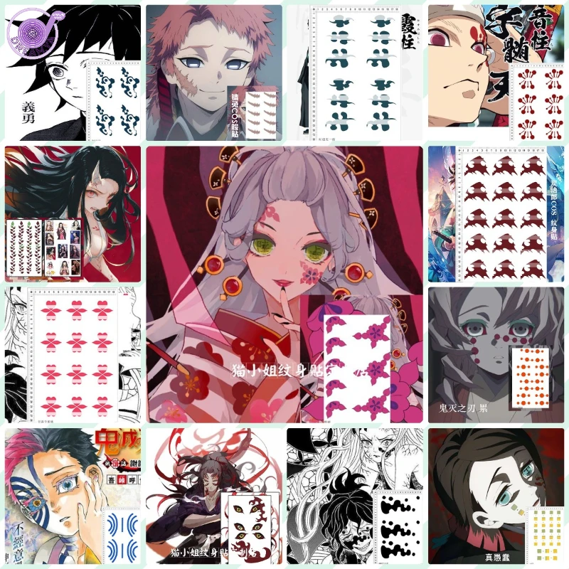 Тату-наклейка временная Demon Slayer Kimetsu No Yaiba Kamado Tanjirou Tomioka Giyuu |