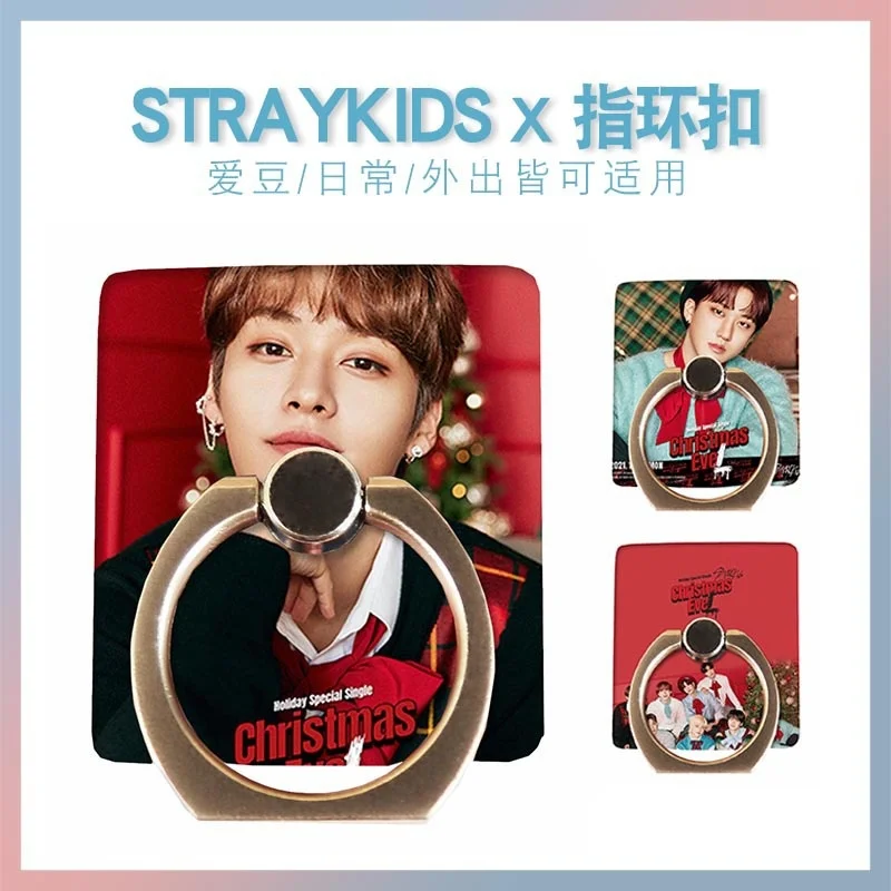 

KPOP StrayKids Holiday Special Exquisite Mobile Phone Buckle Cartoon Ring Holder Mobile Phone Universal Gift I.N Fan Collection