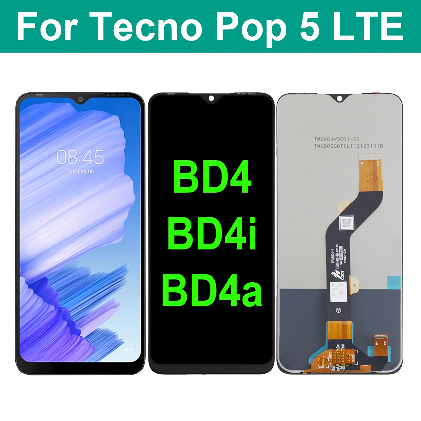 

6.52'' Original For Tecno Pop 5 LTE BD4 BD4i BD4a LCD Display Touch Screen Digitizer Assembly