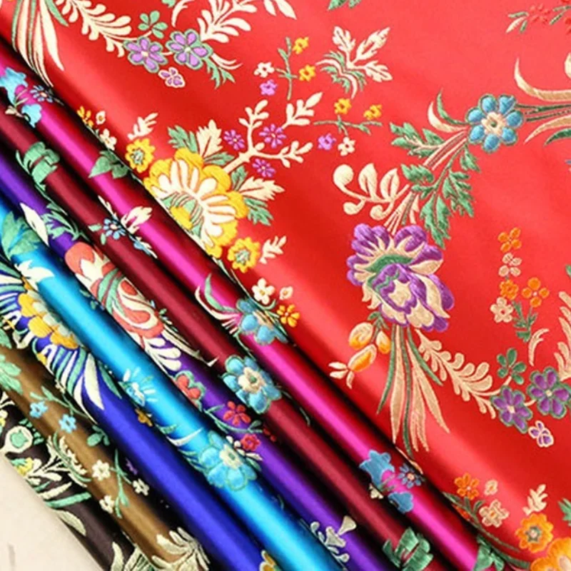 Тканый дамасский продвинутый костюм cheongsam шелковая ткань одежда жаккардовая