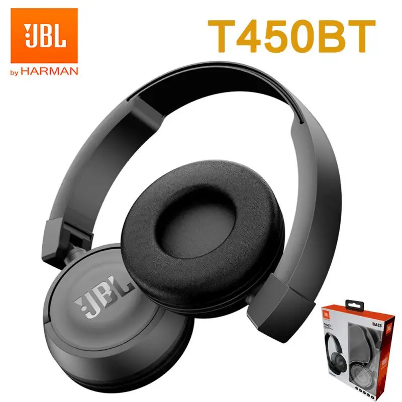 JBL 450BT Foldable Wireless Bluetooth-compatible Headphone Deep Bass Sound Sport Game Headset With Mic Head-mounted Earphone
