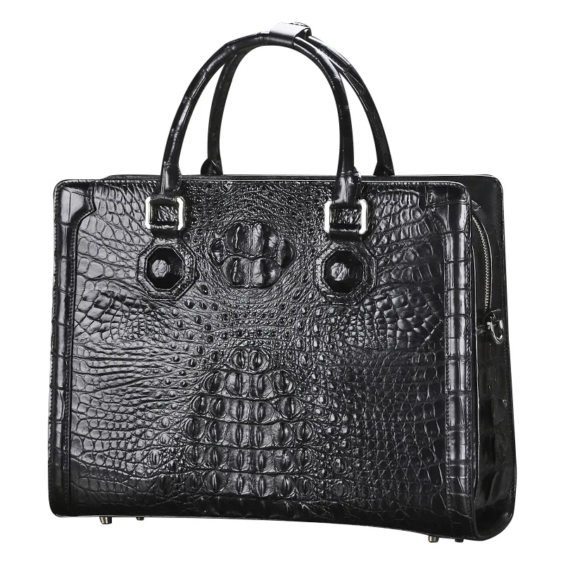 

2022 Crocodile Leather Men's Briefcase Laptop Messenger Bag Large Capacity Men Shoulder Bag Business Password Lock Briefcase 45