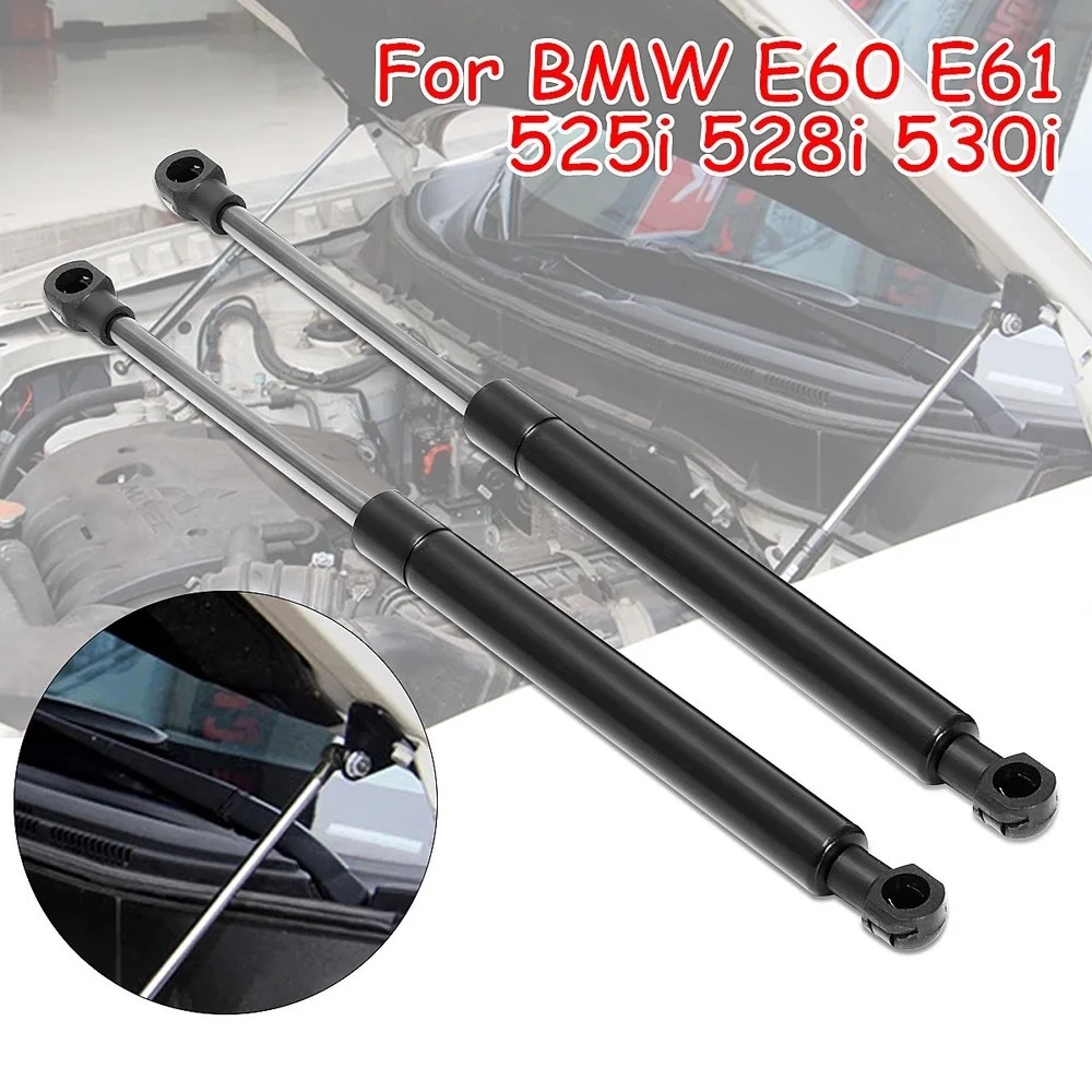 2Pcs Bonnet Hood Gas Strut Bar Lift Support Shock Damper Gas Spring 51237008745 For BMW E60 E61 525i 528i 530i