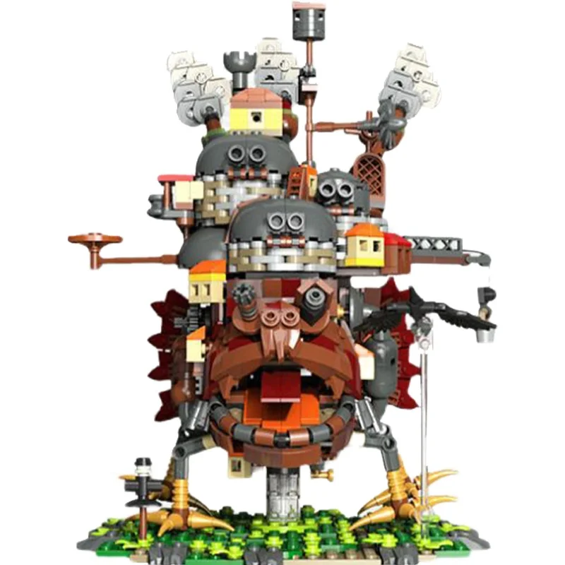 

Expert Japan Anime Moving Castle Model Building Blocks Ideas City House Architecture Bricks toys For Children Gifts