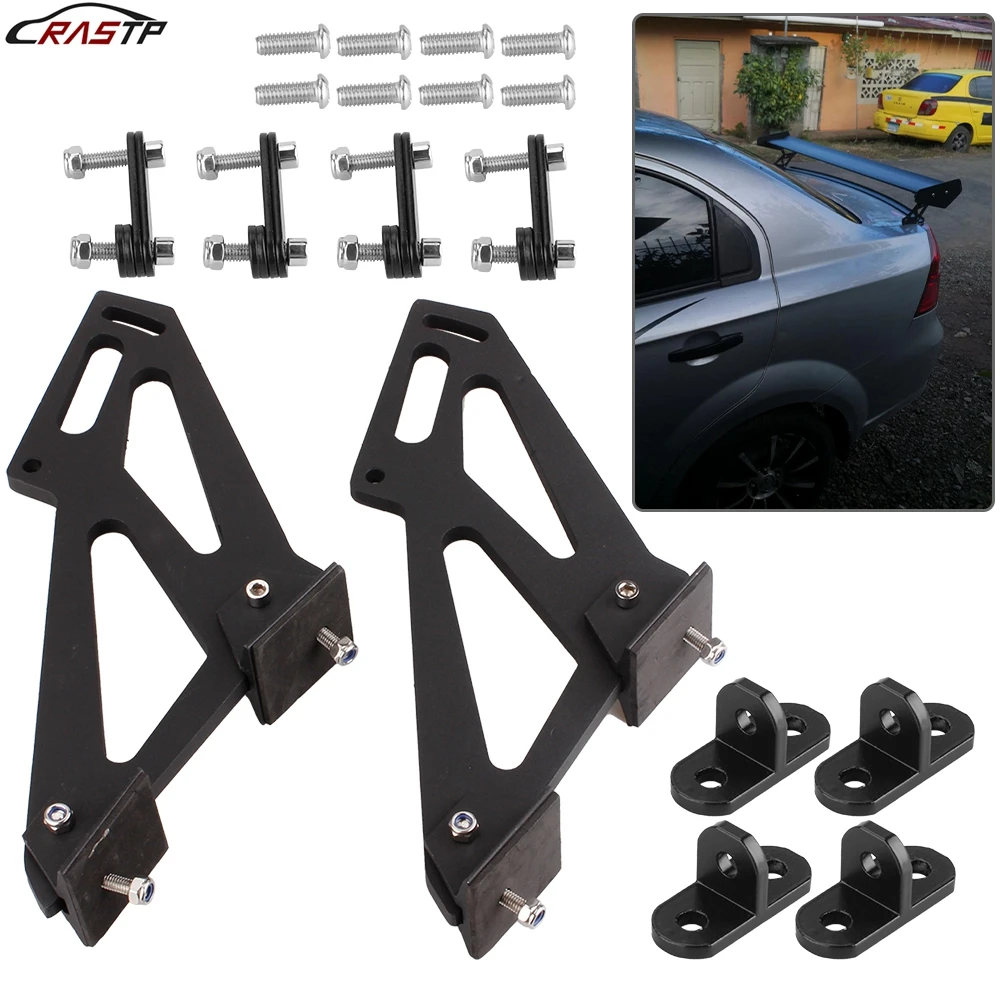 

RASTP- Universal 7" Car Rear Spoiler Trunk Racing Tail Spoiler Legs Mount Brackets Tail Wing Legs Mount Brackets RS-LKT102