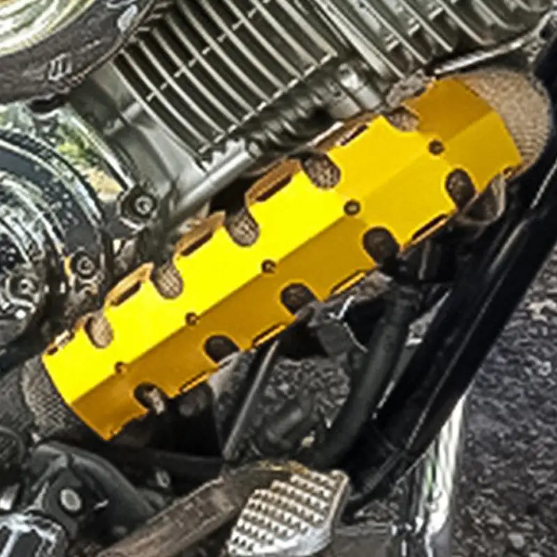 Motocyklowa osłona termiczna Zginana wydechu Osłona Metalowe modele wyścigowe