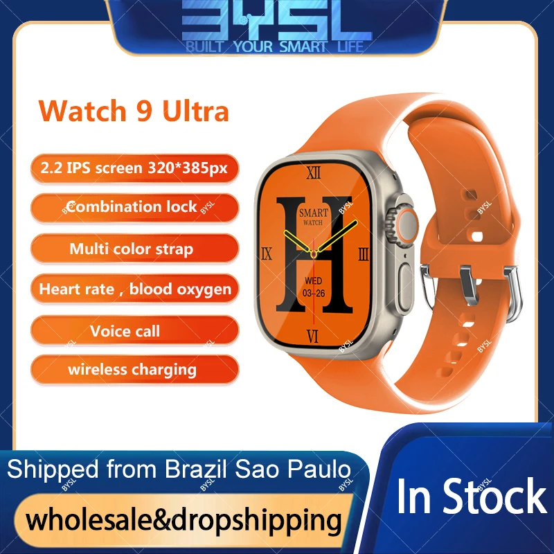 

2023 49mm Smart Watch 9 Ultra Smartwatch KD600 2.2" Men Women Heart Rate Bluetooth Call Waterproof Wireless Charge PK DT8 W68 U9