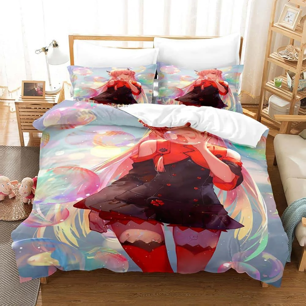 Модный комплект постельного белья с 3D принтом в стиле аниме Pixiv Fantasia для
