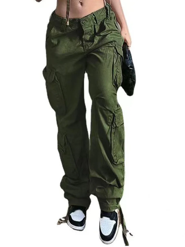 Винтажные брюки-карго мешковатые джинсы женская мода уличная одежда 90-х годов