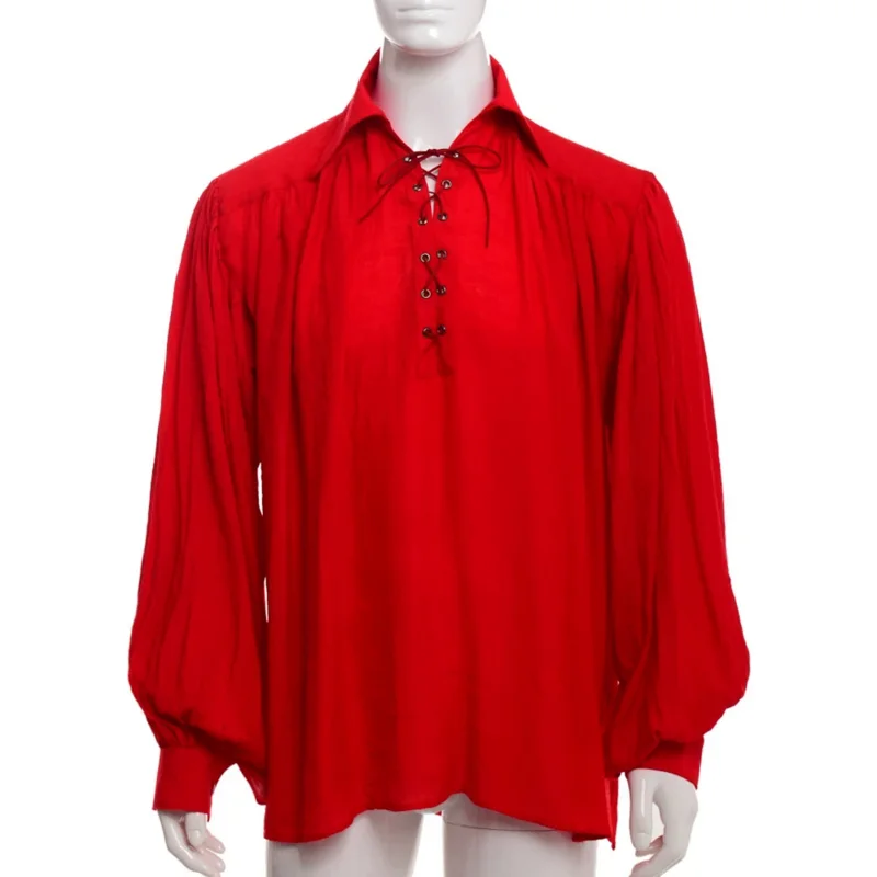 Рубашка Пиратская для мужчин и женщин винтажный костюм вампира косплея поэта