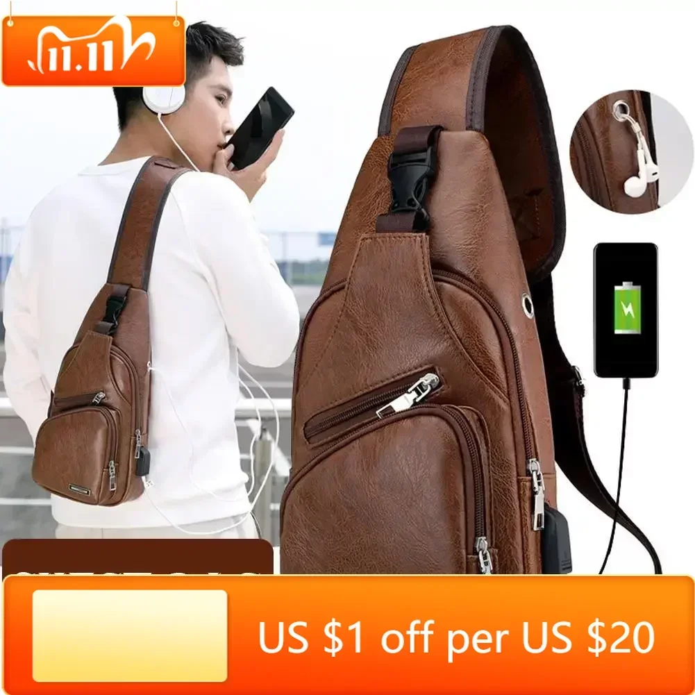 Повседневная мужская нагрудная сумка