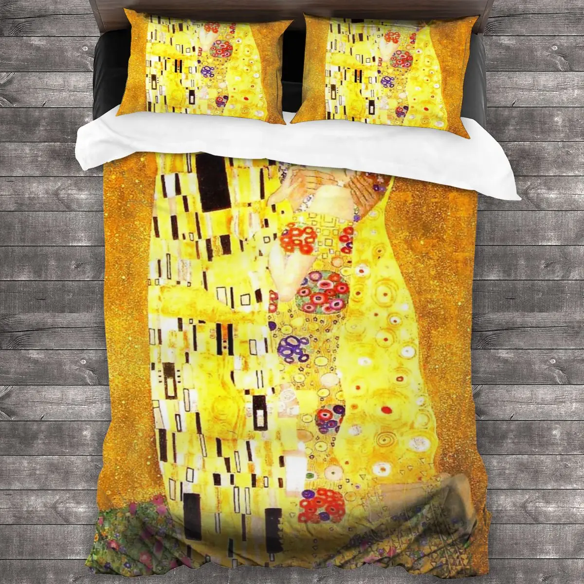 

Мягкий чехол Gustav Klimt The Kiss с 2 наволочками, пододеяльник с застежкой-молнией, одеяло размера King Size