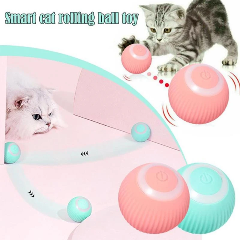 

Toys Training Toys Kitten For Smart Cat Self-moving Rolling Electric Cat Cats Accessories Toys Interactive Ball Pet Automatic
