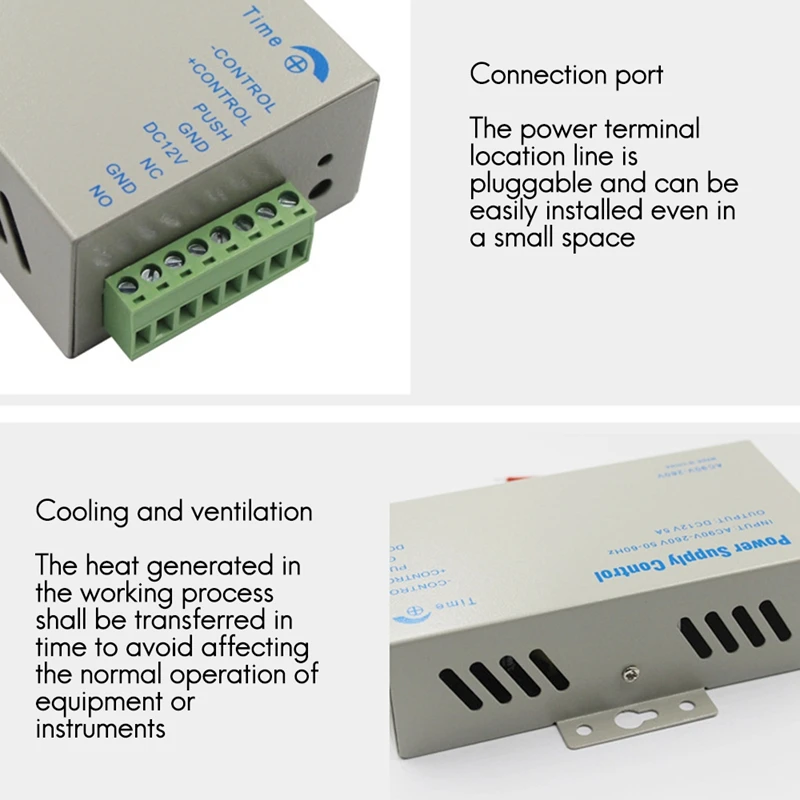DC12V 5A Блок питания для контроля доступа Трансформаторный дверной адаптер Covertor AC