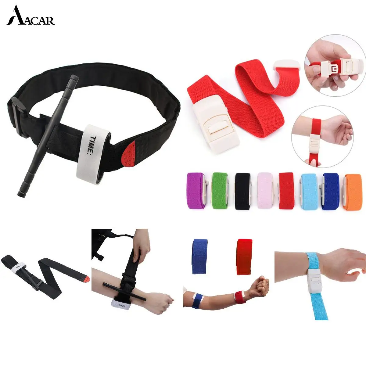 

1/2pcs Emergency Tourniquet With Buckle First Aid Bleed Quick Stop Blood Control Stanch Tourniquet Life Trauma Strap