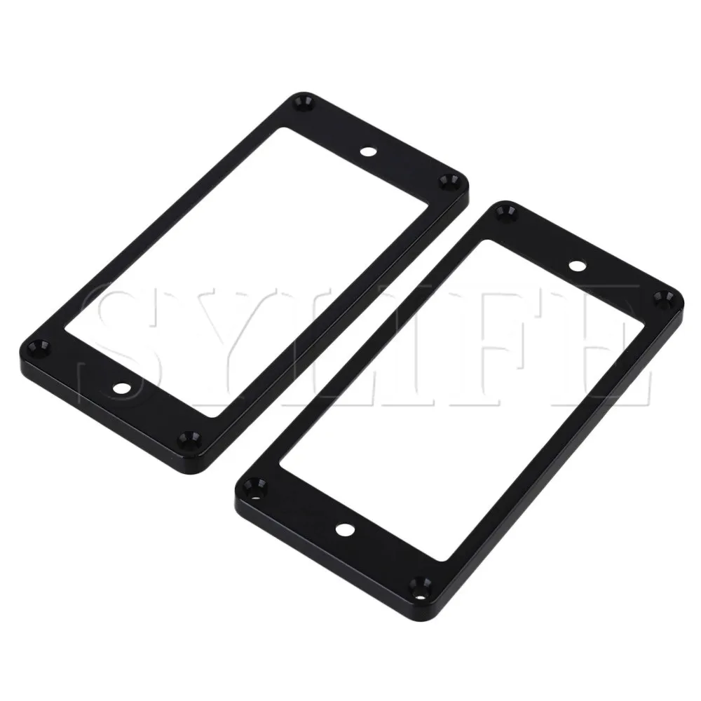 

2Piece 92x45mm Black Flat Bottom Guitar Pickup Frame for Electric Guitar