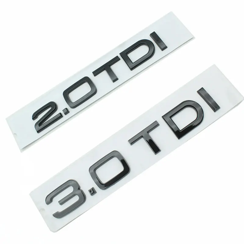 

2.0TDI 3.0TDI значок, автомобильные наклейки для серии Audi, этикетка багажника, модификация, двигатель TDI, декоративные аксессуары, логотип, наклейка