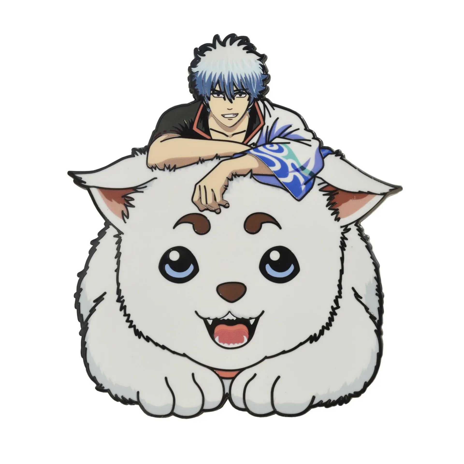 Эмалированные значки аниме Gintama Sakata Gintoki Sadaharu, булавки, японские броши в стиле манга для рюкзака, одежда с лацканами, игрушки для косплея, подарки (art.: 3920d43ef310a) - 3920d43ef310a