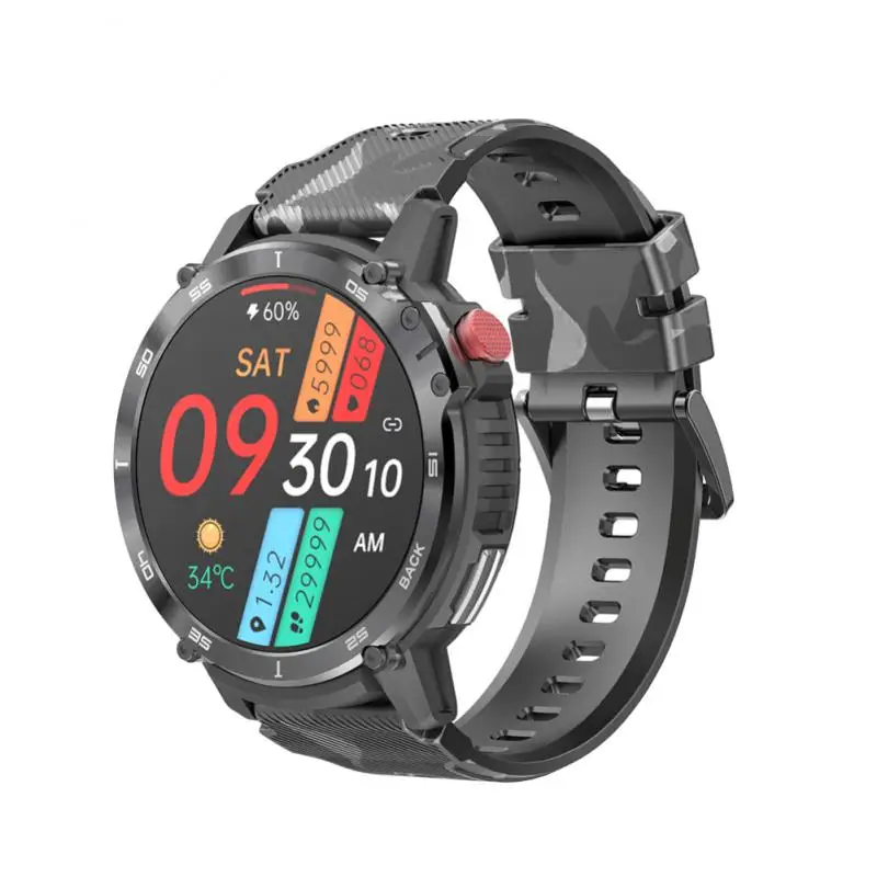 

Heart Rate Sports Healthy Monitor Bluetooth Call Fitness Bracelet Outdoor 1.6 Inch Hd Screen Smartwatch For Android Ios Men Gift