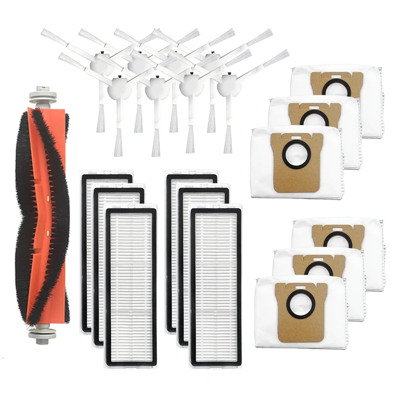 

HOT!For Mijia Sweeping Robot Main Brush Accessories Main Brush + 8 Side Brushes + 6 Filters + 6 Dust Bags