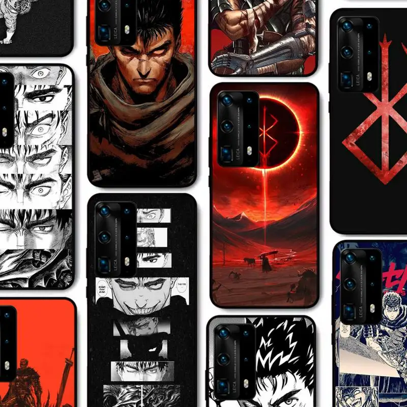 

Anime Berserk Guts Phone Case for Huawei P30 40 20 10 8 9 lite pro plus Psmart2019