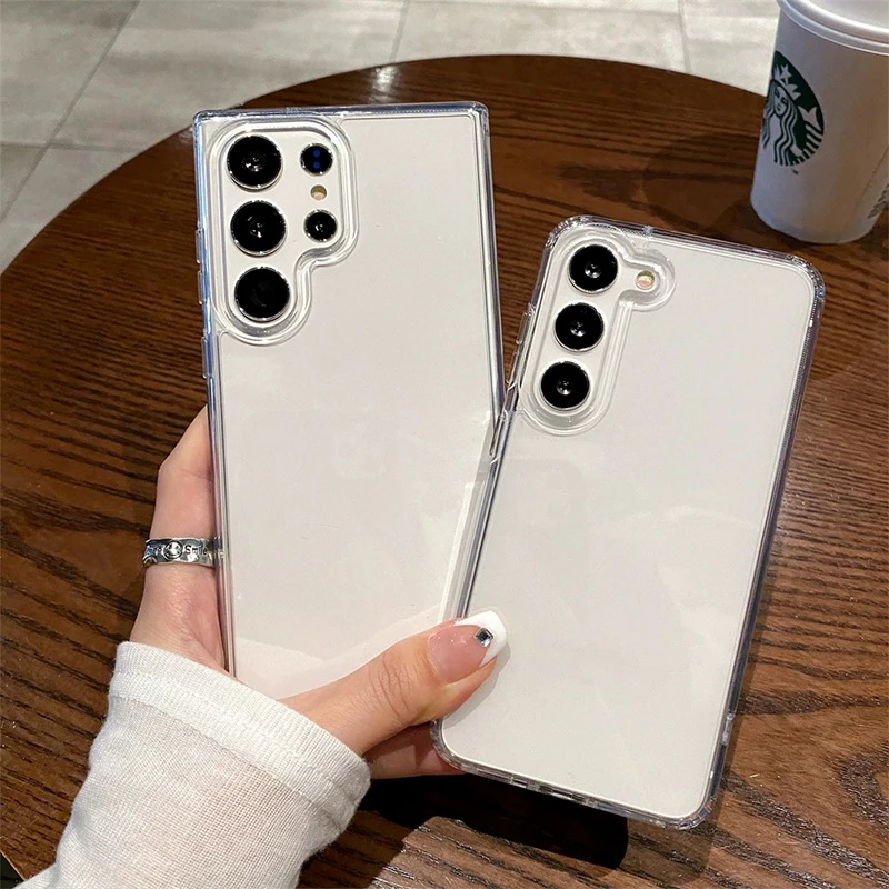 Фото Противоударный прозрачный чехол S26ultra для Samsung Galaxy S26 Plus Ultra S25, прозрачный мягкий чехол с воздушной подушкой для Samsung S26 №4