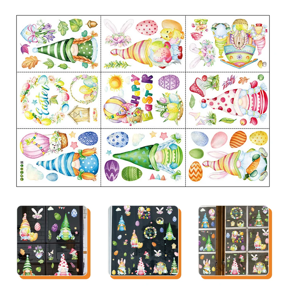 

1 Set Decorative Lovely Delicate Party Window Sticker Stickers Decor Decorations Gnome Window Clings