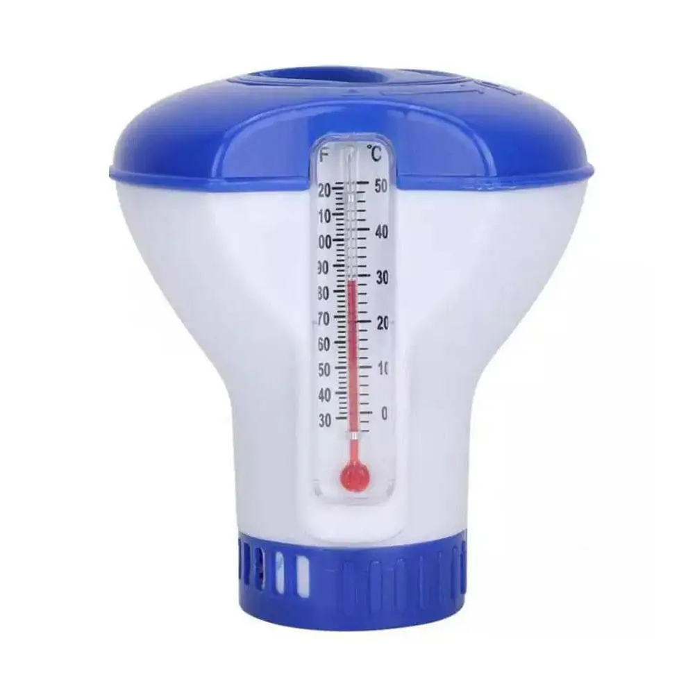 Плавающий дозатор хлора для бассейна дезинфекционный насос с термометром