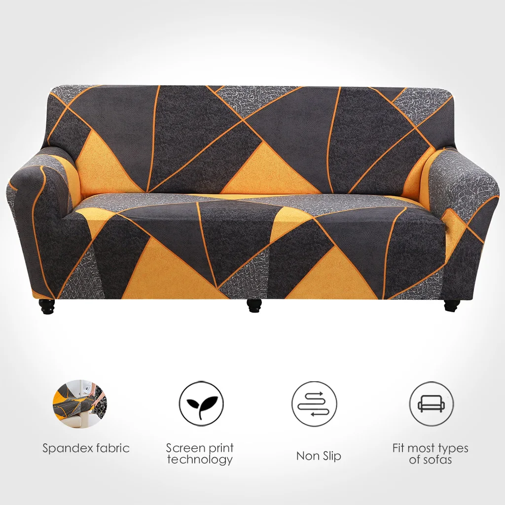 

Printed sofa cover Elastic printing sofa cover for living room Corner sofa L-shaped sofa cover