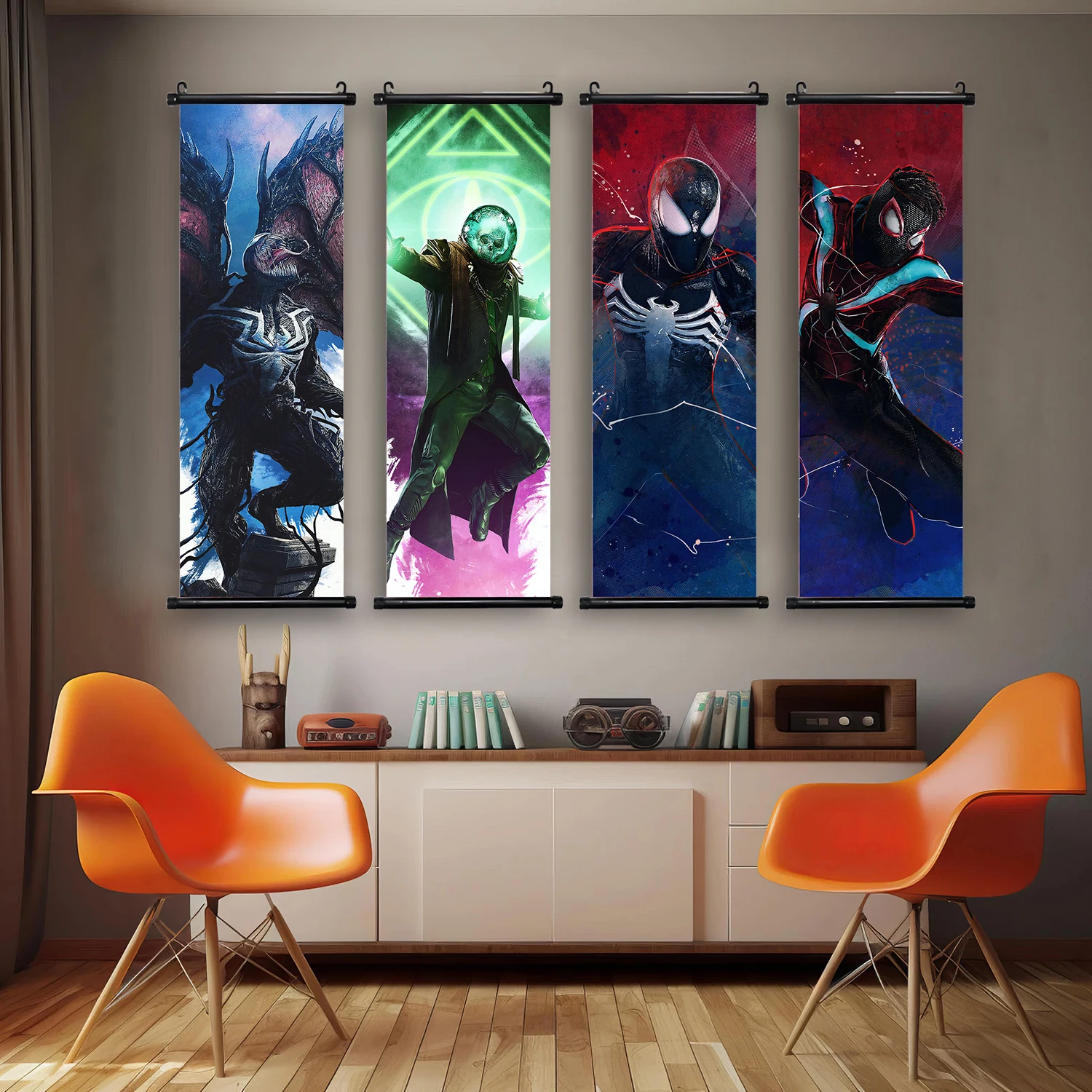 S-SpiderMan 2 обои для игровой комнаты Marvel настенная живопись холст печать декор