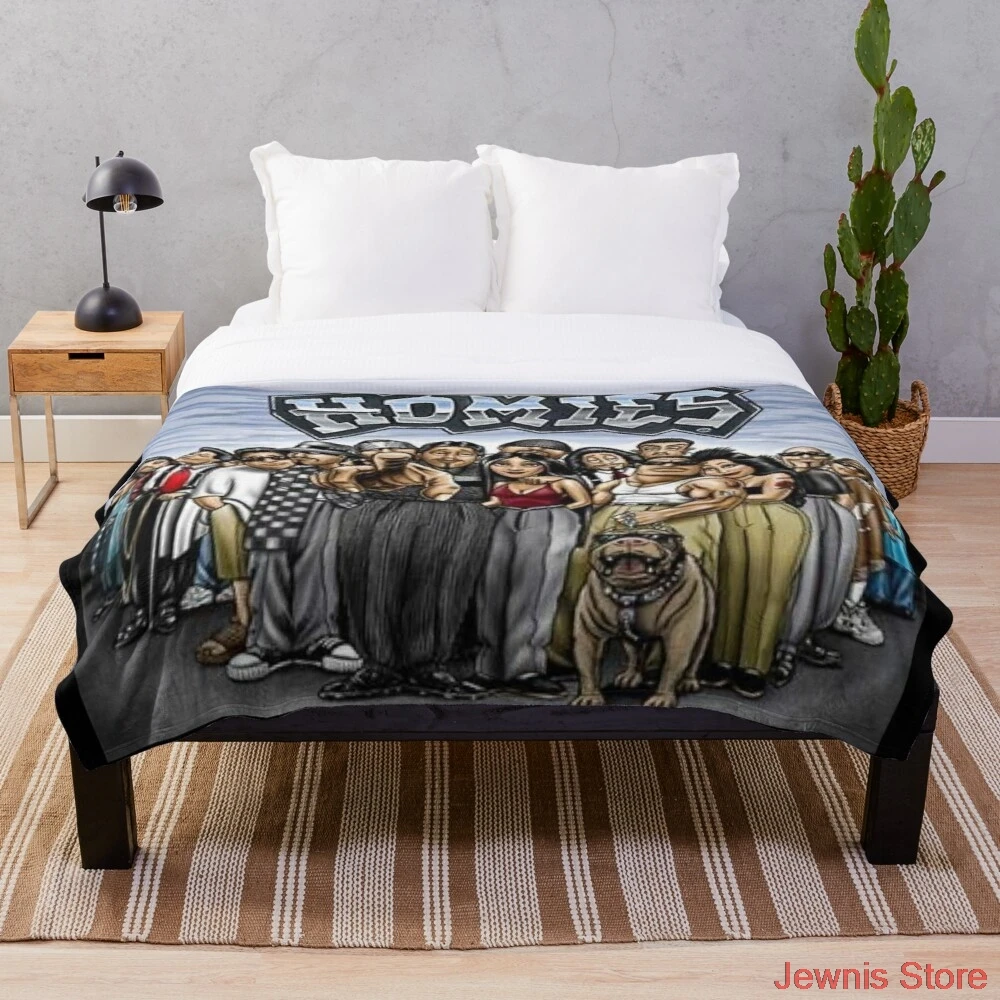 

Одеяло Homies для взрослых, модное моющееся покрывало для дома и офиса, всесезонное, одеяло из шерпы