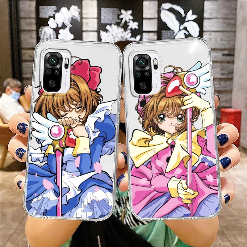 

Card Captor Sakura Anime Transparent Phone Case For Xiaomi Redmi Note 12 11 11T 10 10S 9 9S 9T 8 8T 7 Pro Speed 4G 5G Cover Capa