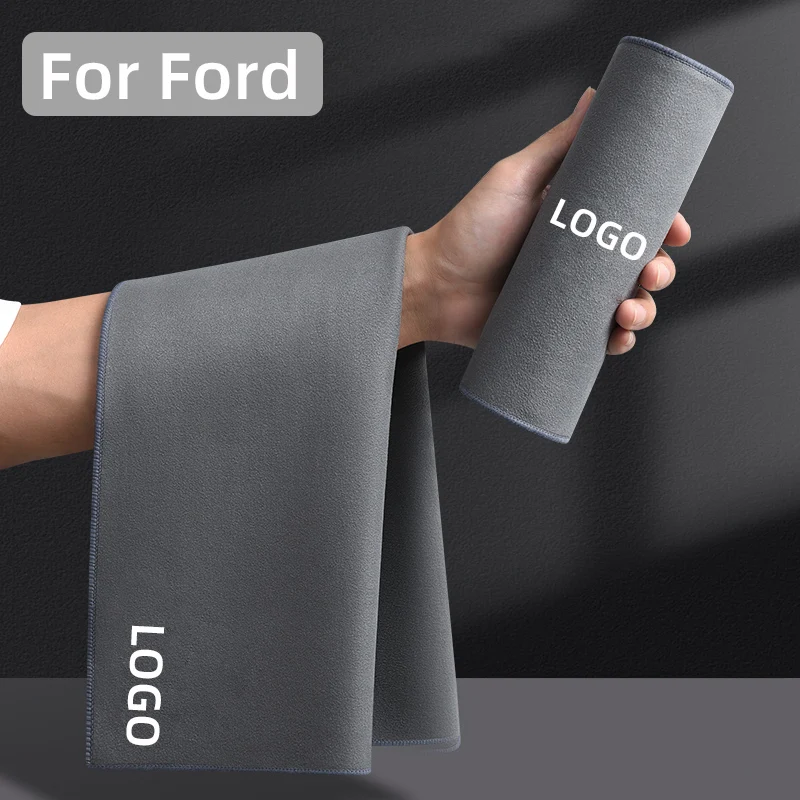 

For Ford Car Super Absorbent Car Drying Towel Suede & Coral Velvet Double-sided Cleaning Cloth Multipurpose Auto Towel
