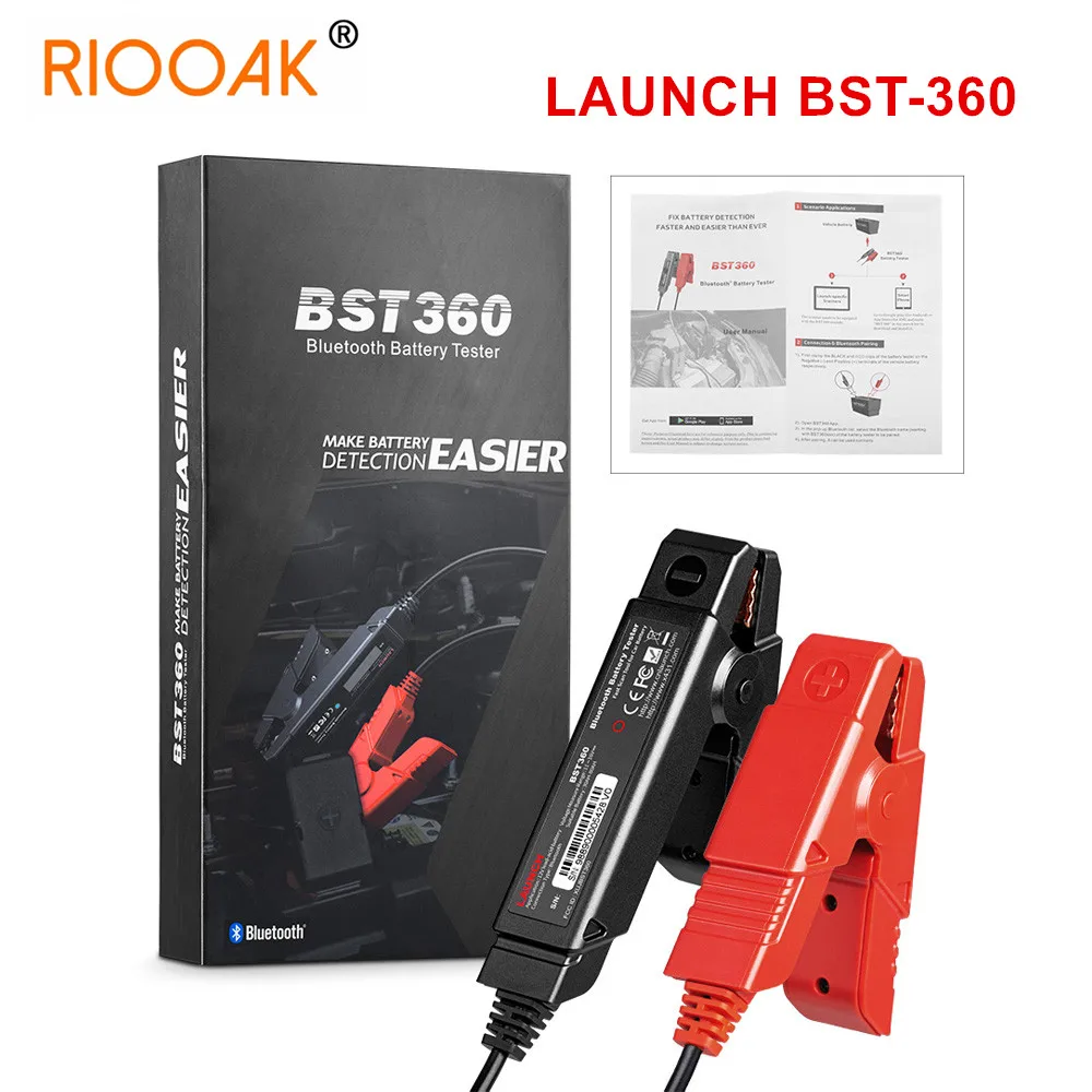 

LAUNCH BST360 Bluetooth Battery Test Clip Analyzer 6V 12V 2000CCA BST360 Voltage tester for x431 device Android / IOS Phone