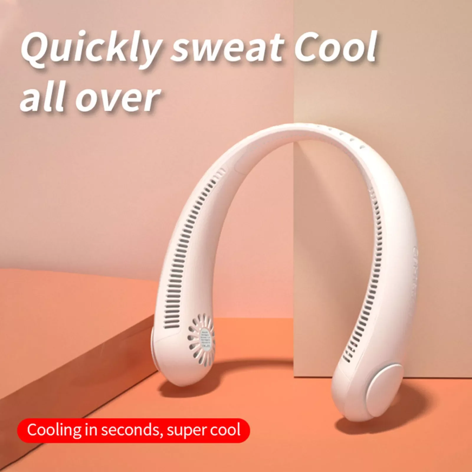 

Neck Fan Hands Free USB Bladeless Fan 3 Speeds Super Quiet Wearable Fan 360°Cooling Hanging Necklace Fan for Outdoor