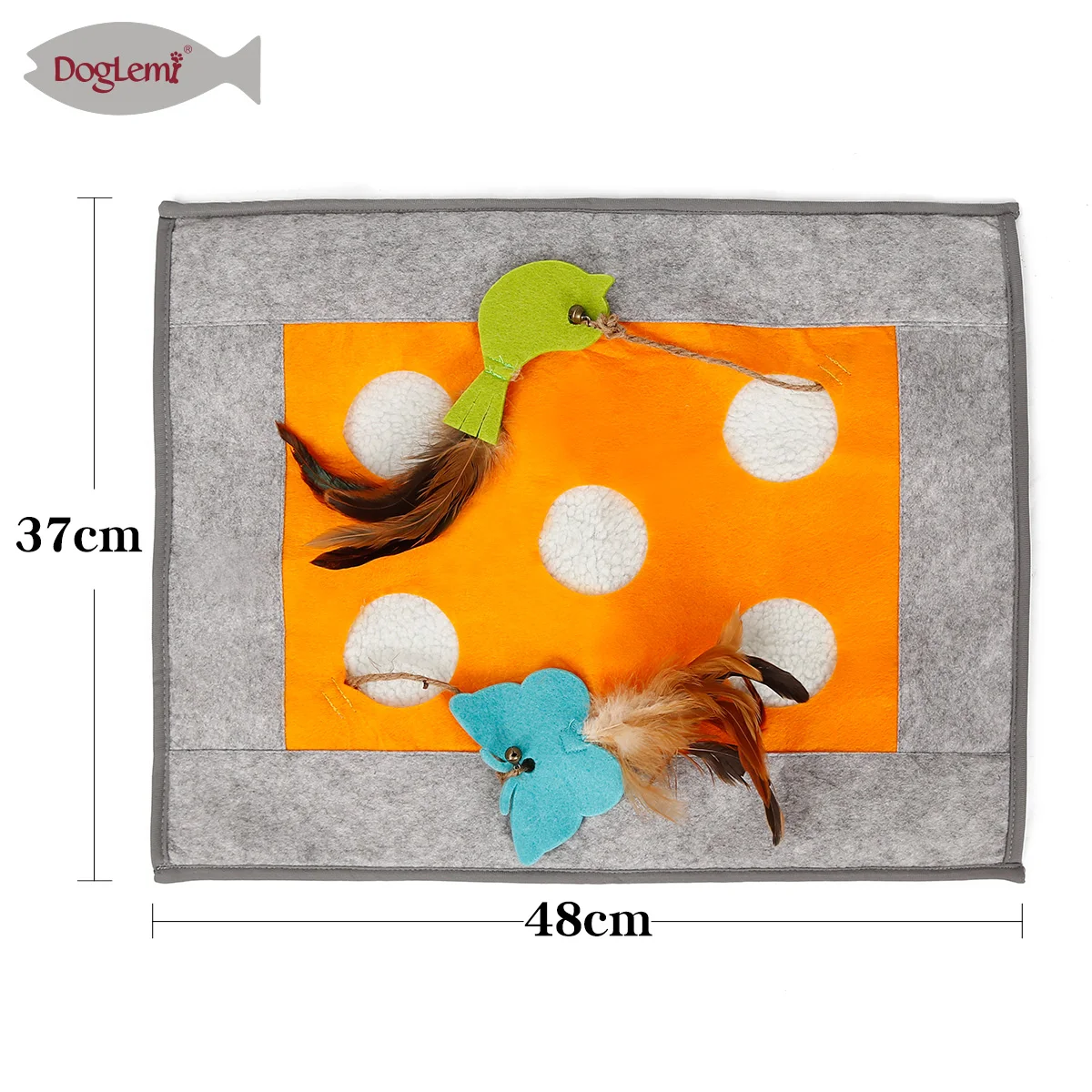 Interactive Cat Toy Pad Funny Feather Collapsible Tunnel Bored Pet Peek Hole for Kitten Playing Mat Teaser Toys Supplies |