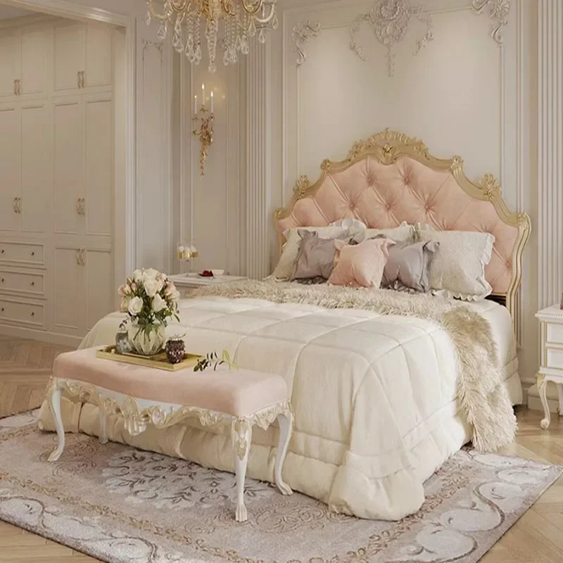 Роскошная деревянная двухспальная кровать дизайнерская вилла безопасная