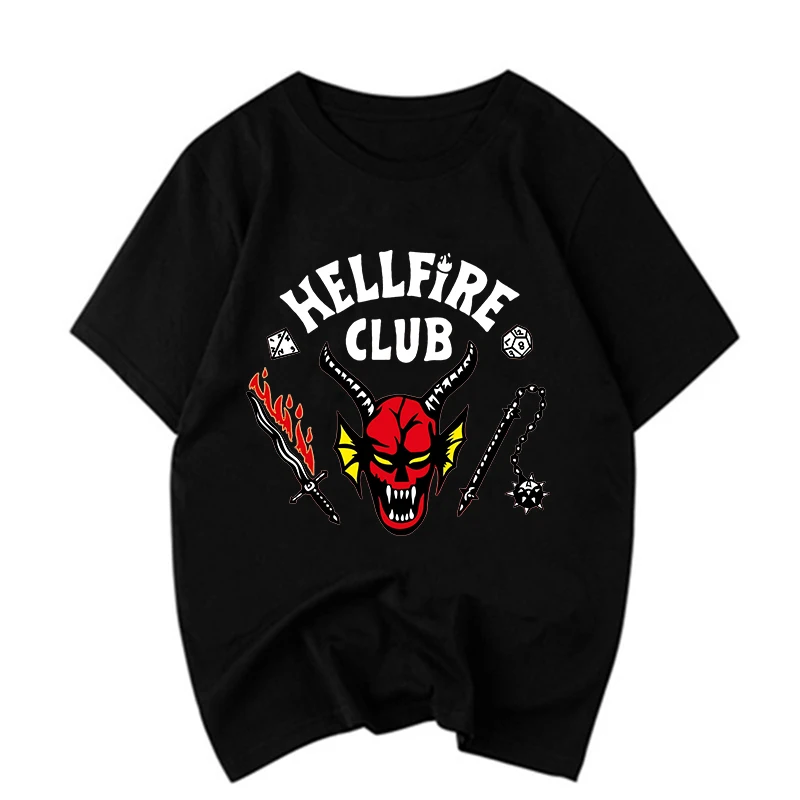 

Hellfire Club Tshirts Stranger Things 4 T Shirt Women/Men T-shirt Summer Short Sleeve Unisex Funny Tee Shirt Eleven Tops Female